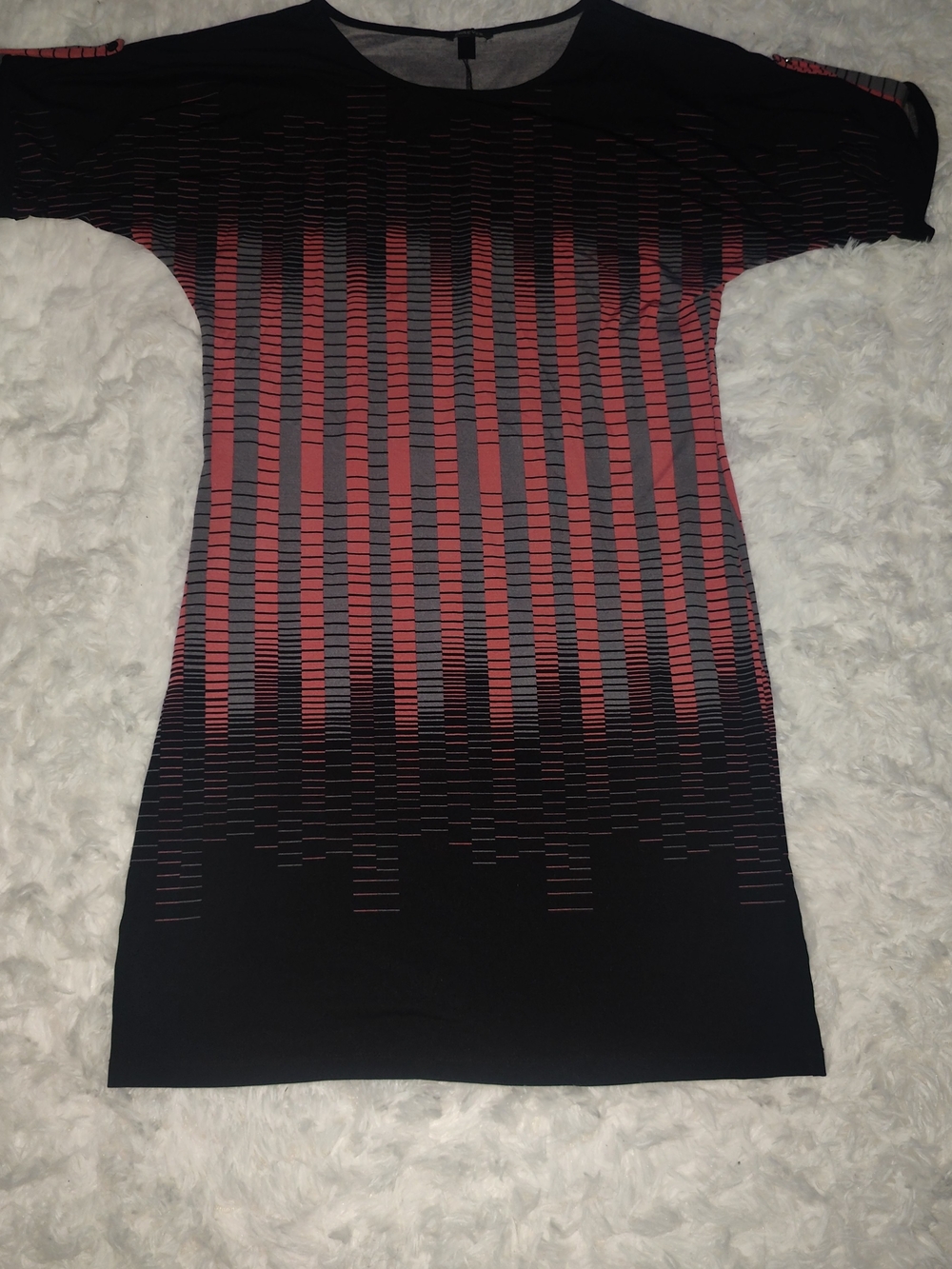 Forever 21 Black and Red Gradient Midi Dress